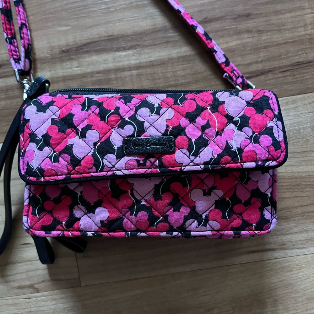 Vera Bradley Black and Pink Minnie Mouse  Crossbody Bag